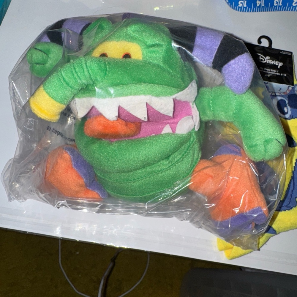 Disney Scary the monster monster.com Green and Orange Plush Toy